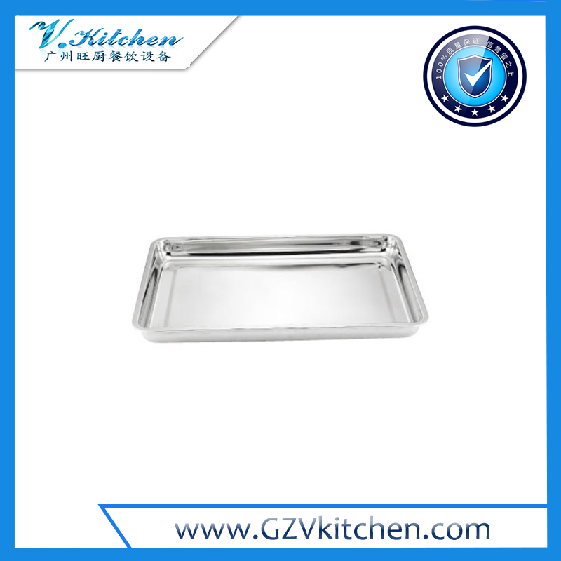 Heavy Duty Rectangular Stainless Steel Serving Trays 