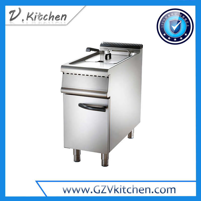 1-Tank Gas Deep Fryer on Cabinet