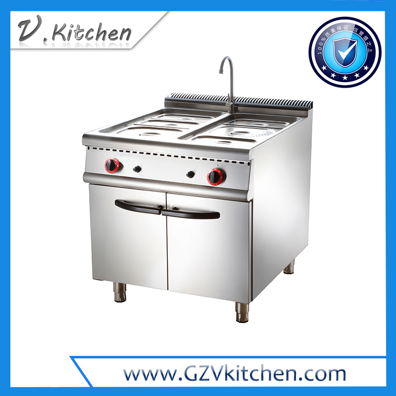 2-Tank Gas Bain-Marie on Cabinet