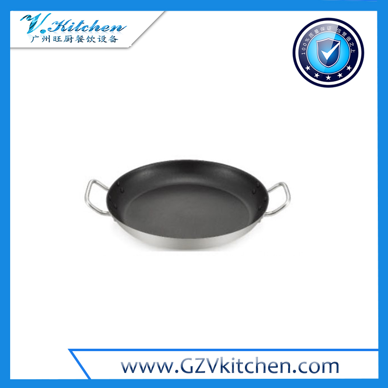 S.S.Non-Stick Frypan With Sandwich Bottom & Two Handles  