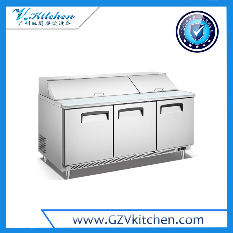 US type Salad Counter Chiller 3-Door