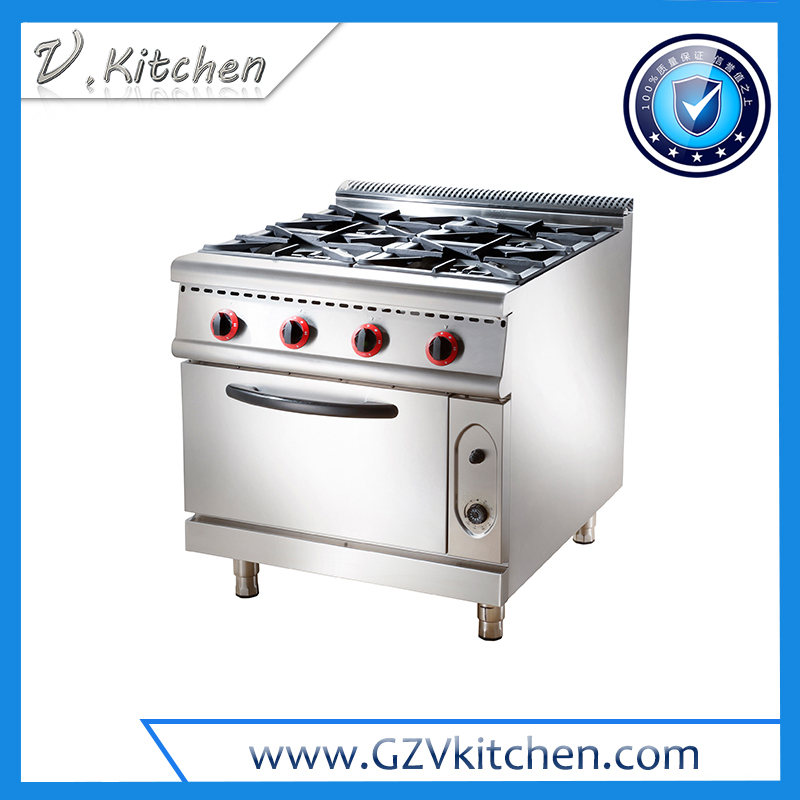 Gas Range 4-Burner on Gas Oven